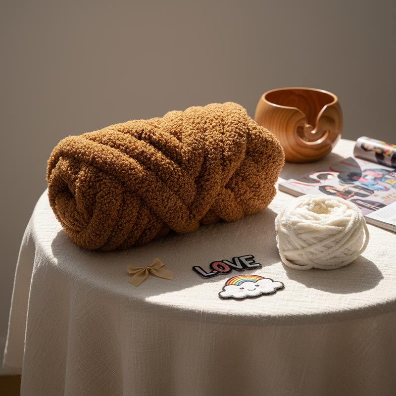 เส้นด้าย Chenille ขนแกะเท็ดดี้หนา 3 ซม